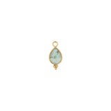 Goutte sertie en pierres fines 7x15mm