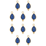 Goutte sertie en pierres fines 7x15mm