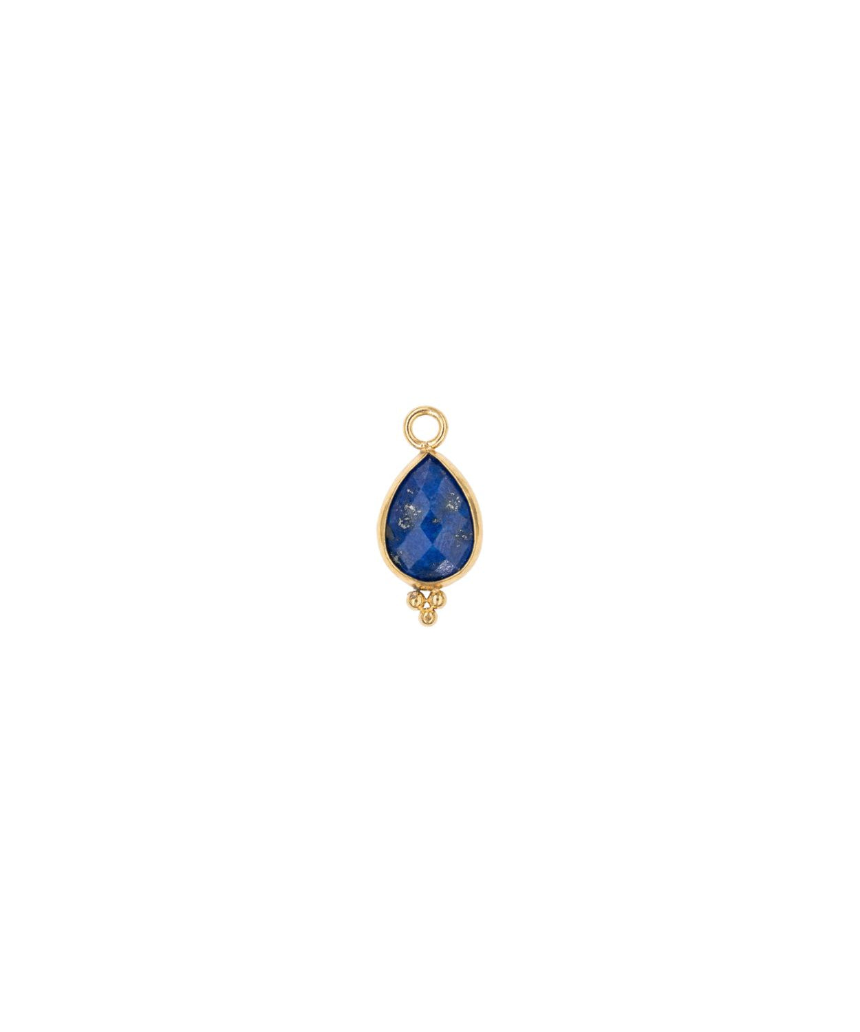 Goutte sertie en pierres fines 7x15mm