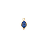 Goutte sertie en pierres fines 7x15mm