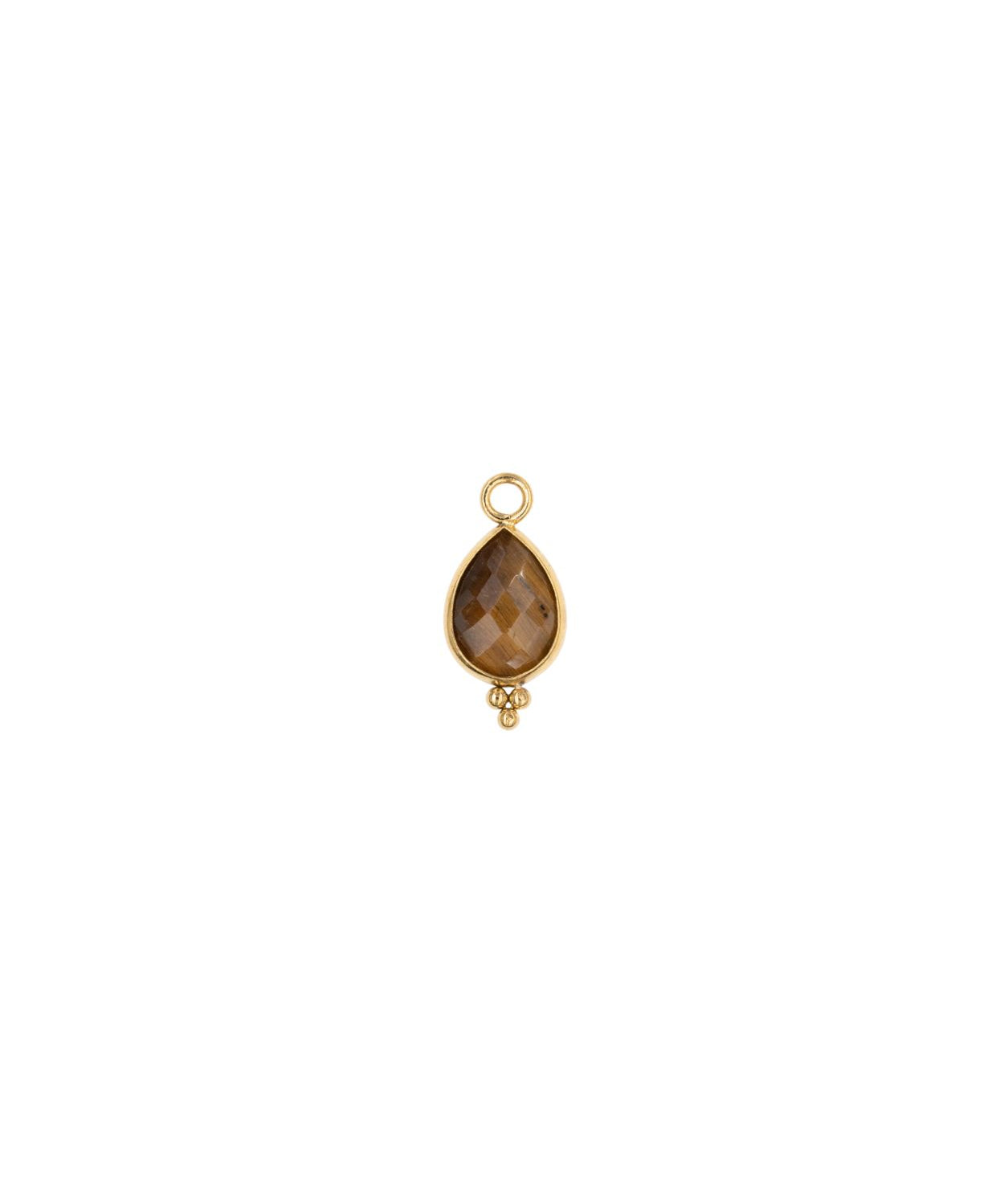 Goutte sertie en pierres fines 7x15mm