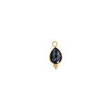 Goutte sertie en pierres fines 7x15mm