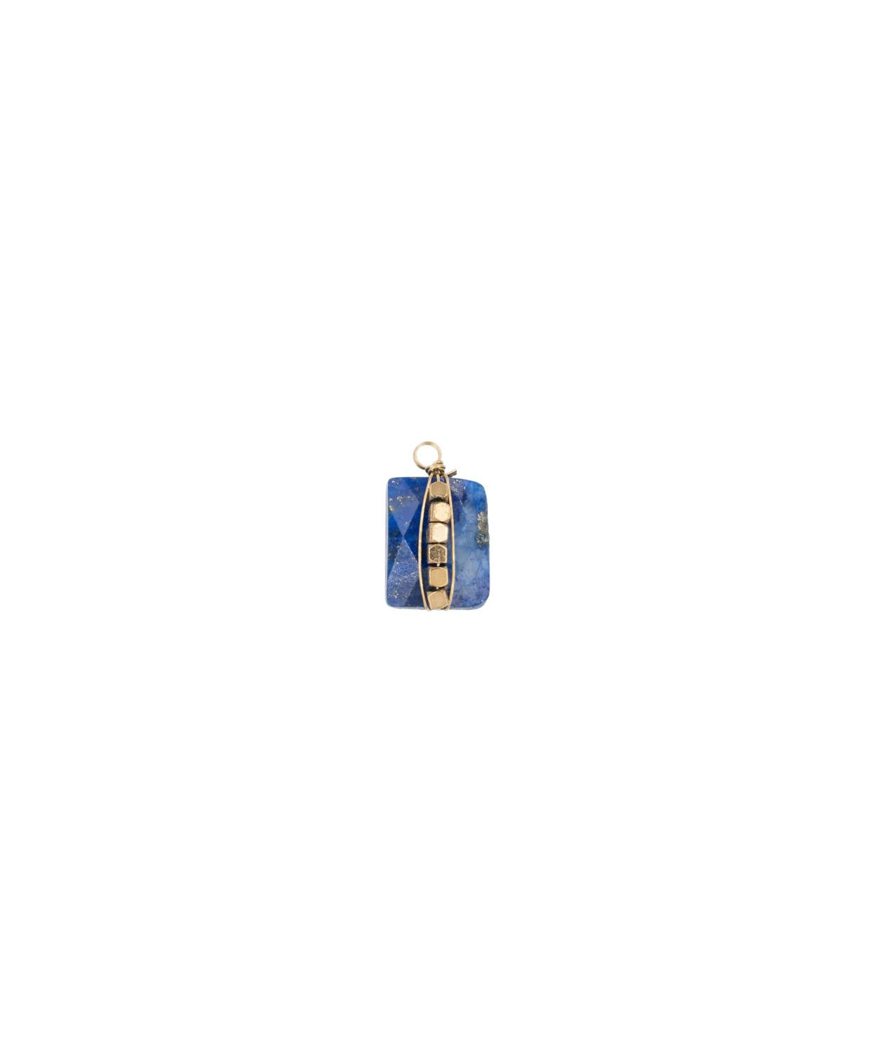 Pendentif en pierre fine rectangle 10x8mm