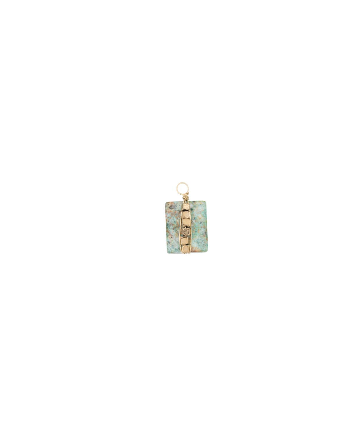 Pendentif en pierre fine rectangle 10x8mm