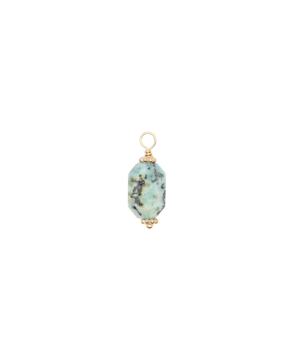 Pendentif pierre fine prisme pentagonal 18x9mm