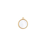 Pendentif médaille signe astro nacre 12mm - Doré