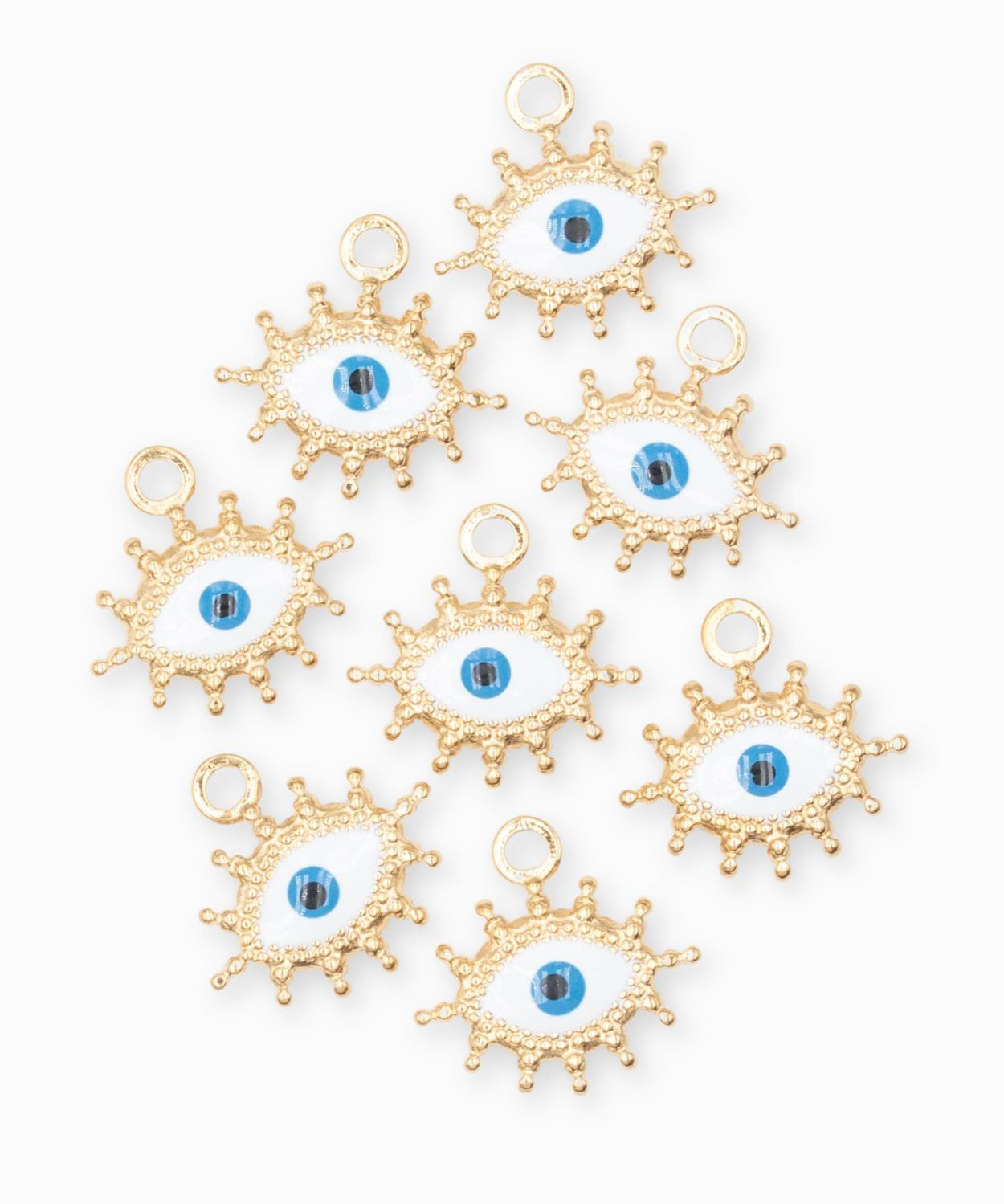 Pendentif oeil bleu 14x18mm