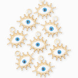 Pendentif oeil bleu 14x18mm