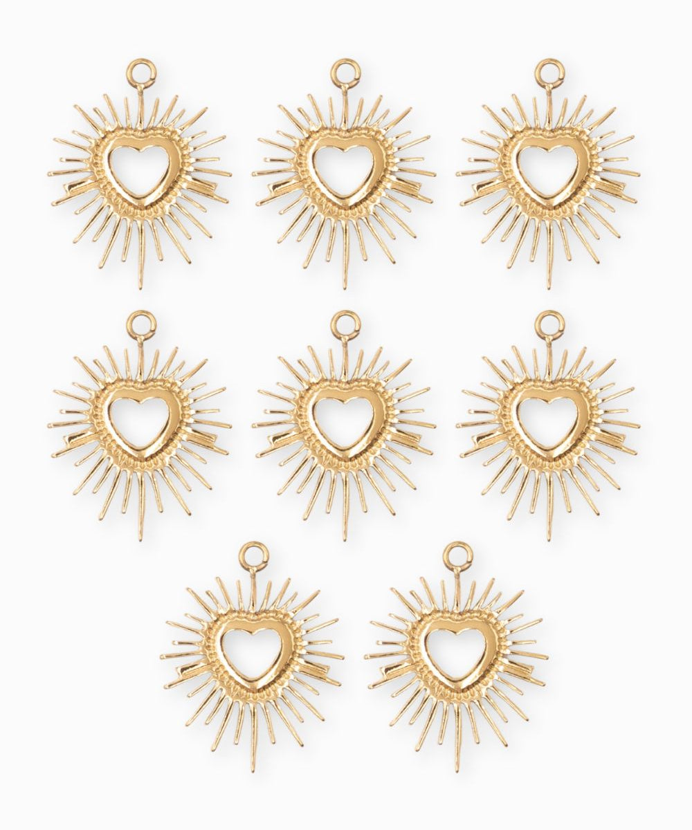 Pendentif rayons coeur 23x18mm
