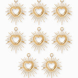 Pendentif rayons coeur 23x18mm