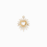 Pendentif rayons coeur 23x18mm