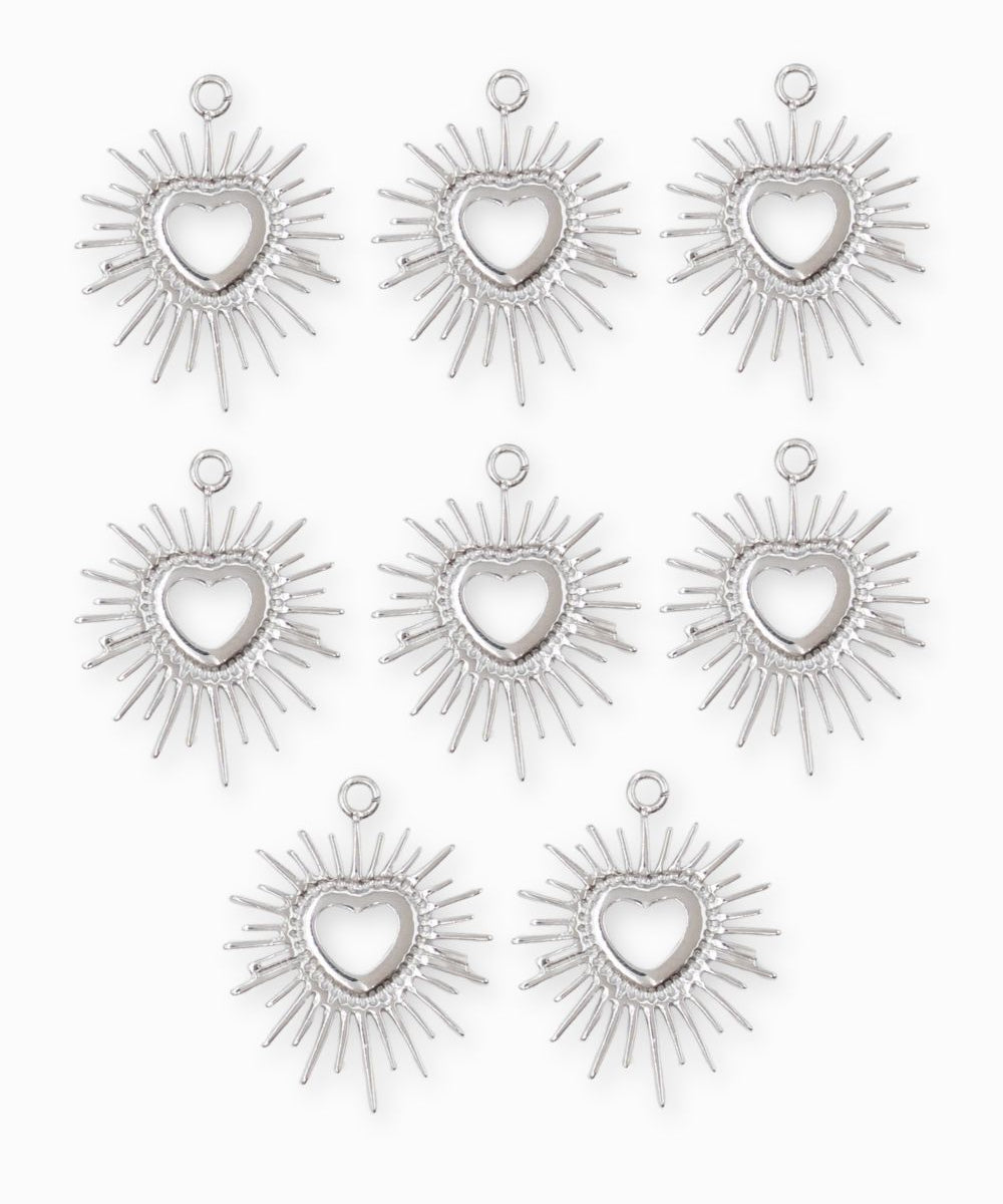 Pendentif rayons coeur 23x18mm