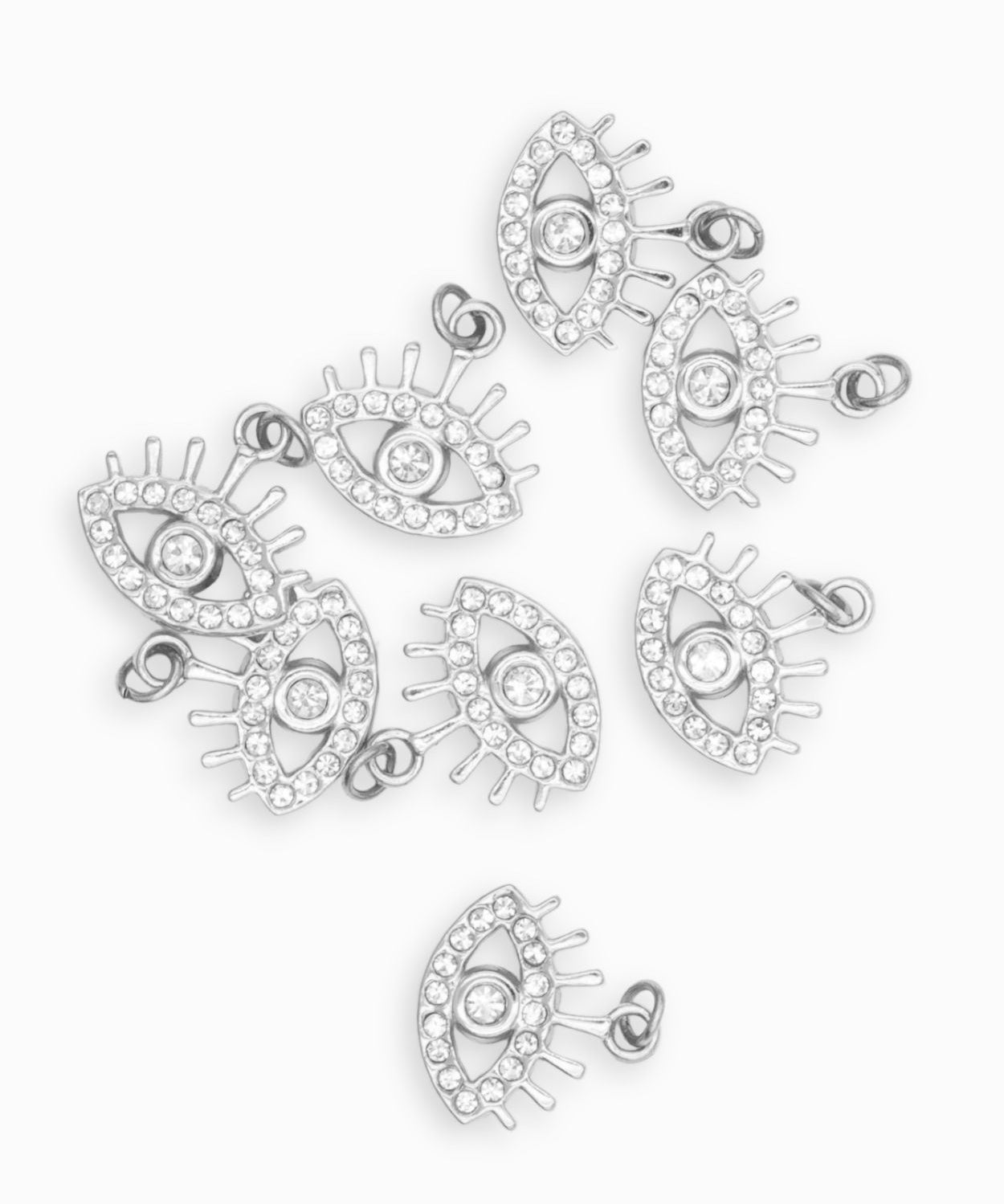 Pendentif oeil strass 11x14mm