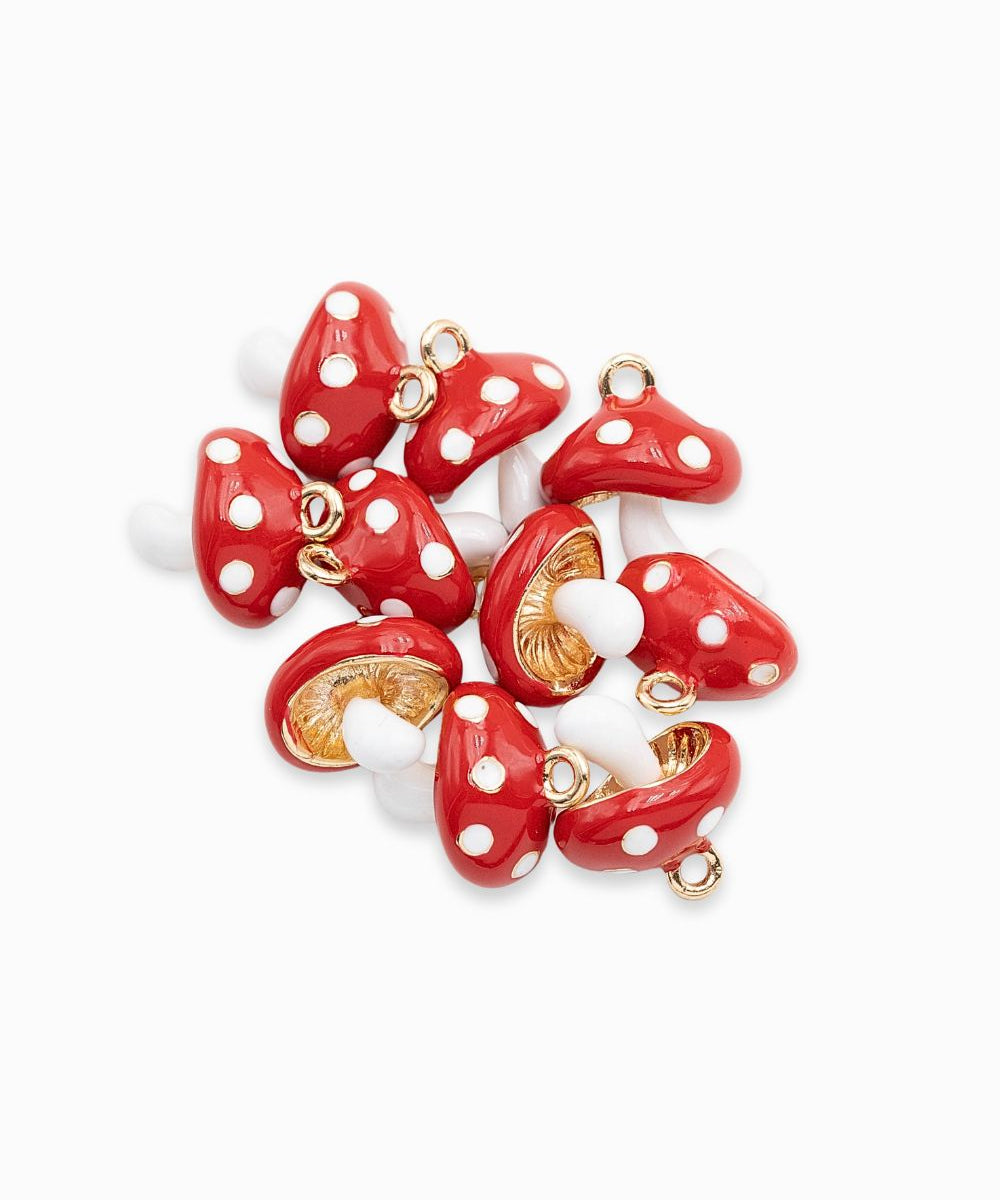 Breloque champignon 15x13mm