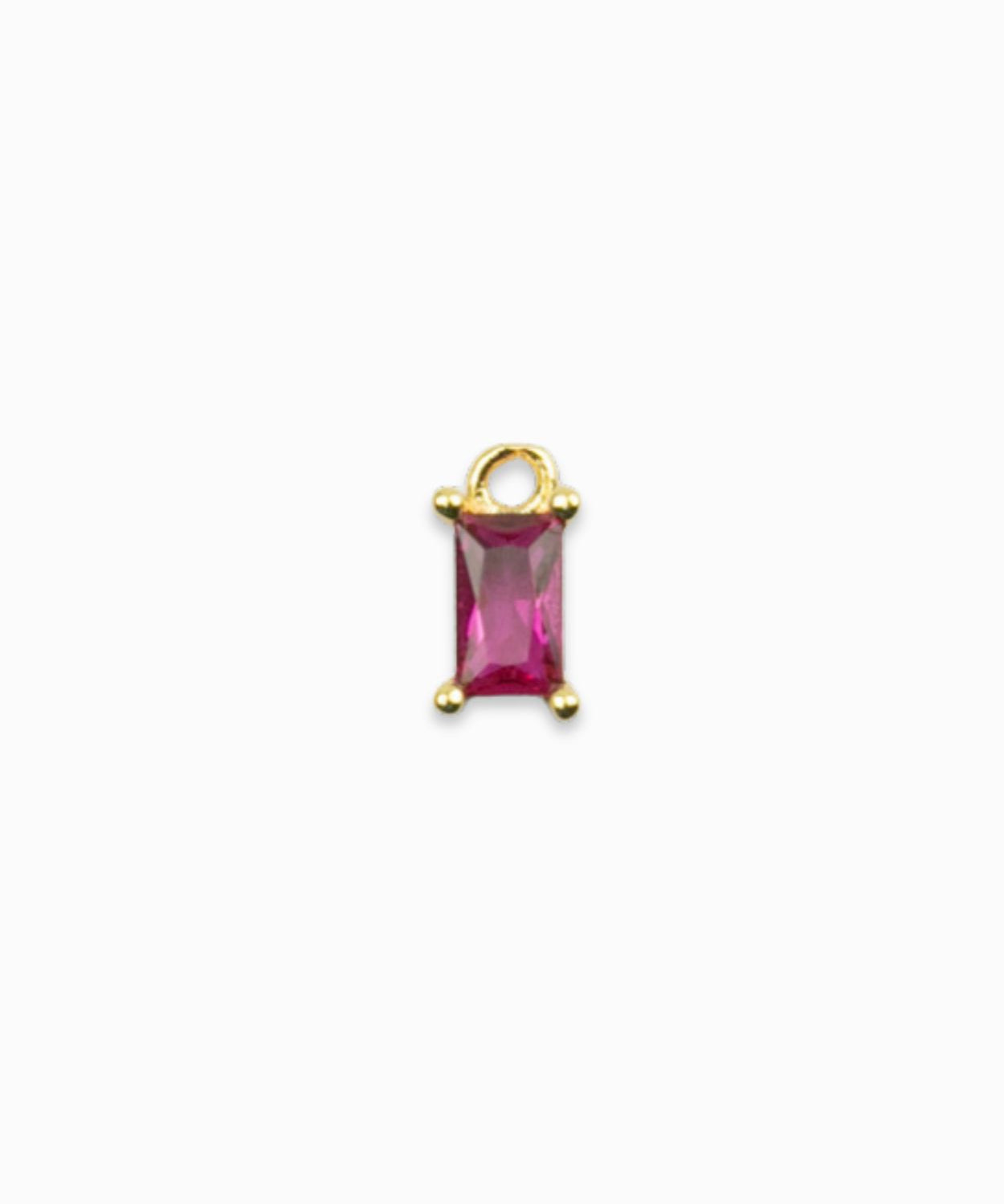 Pendentif rectangle strass 8x4mm