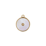 Pendentif rond nacre 18mm