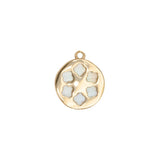 Pendentif rond nacre 18mm