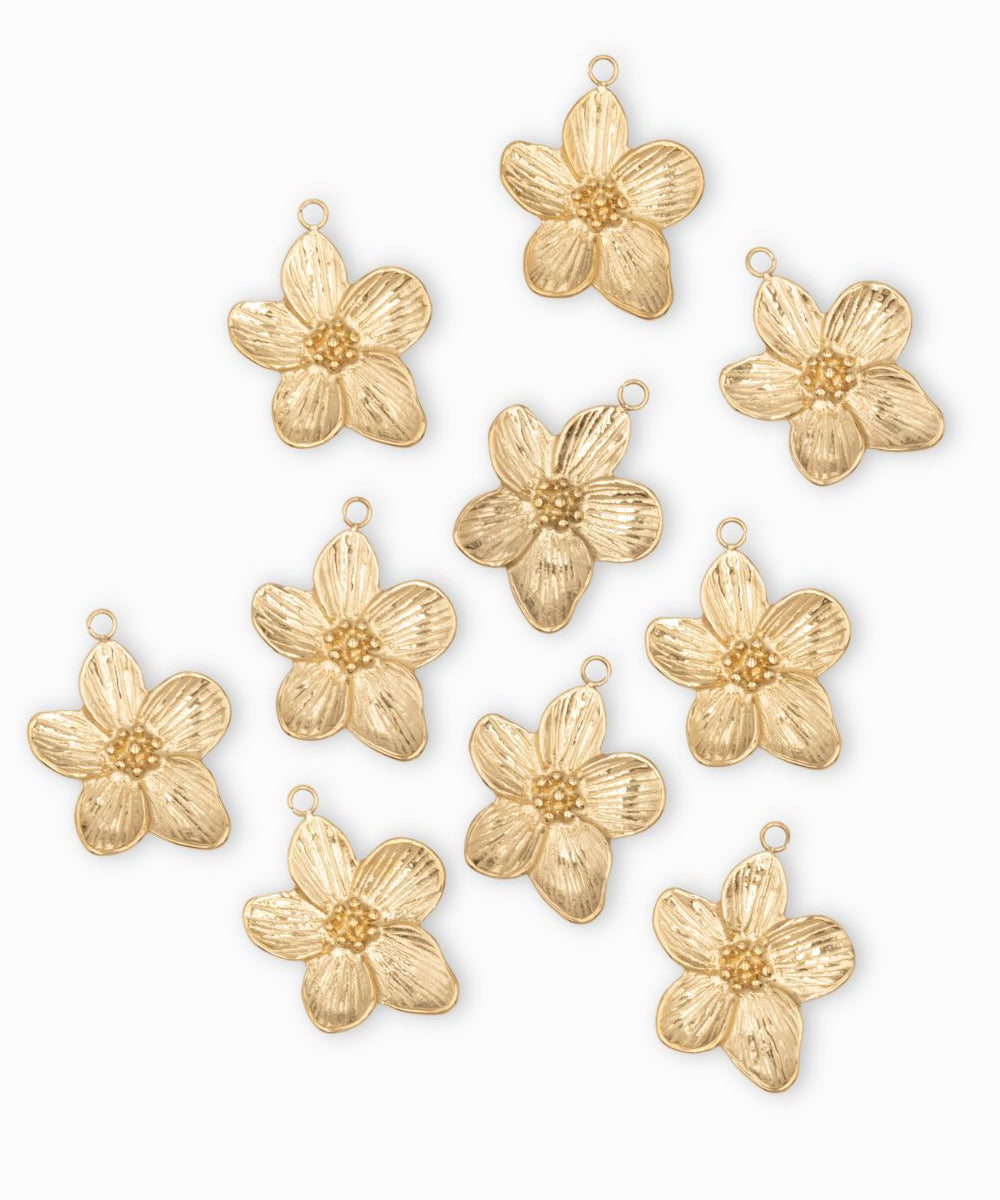 Pendentifs fleur 18x16mm