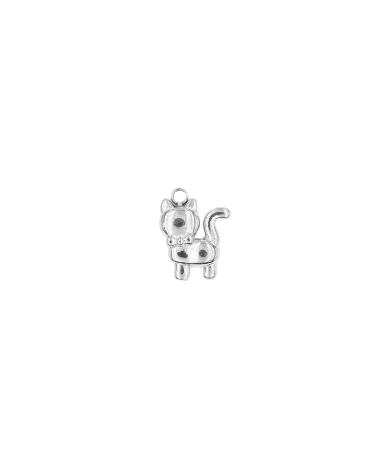 Pendentif chat ruban 11x10mm