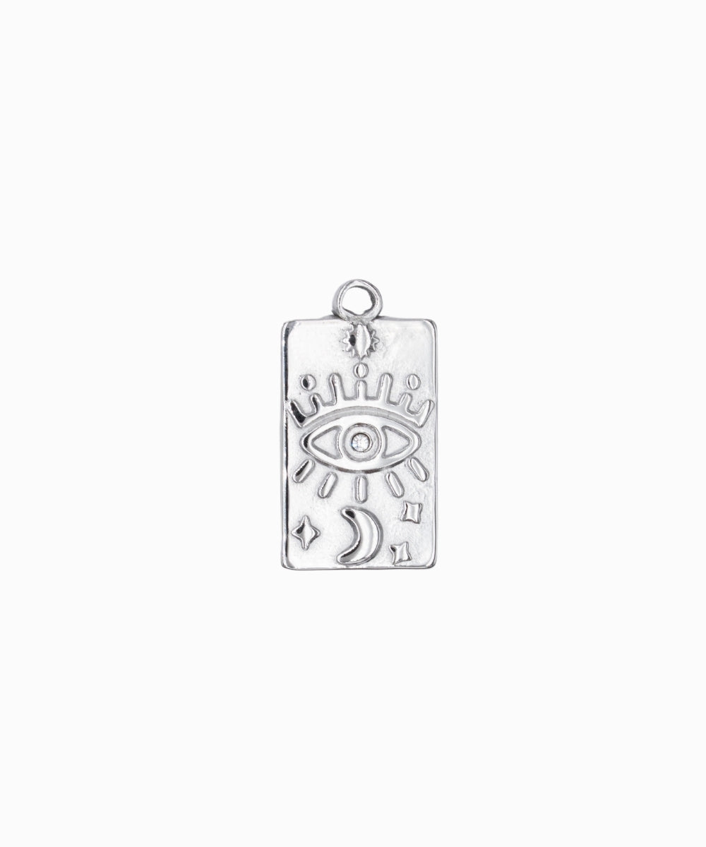Pendentif médaille rectangle 22x13mm