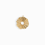Pendentif rond plissé 23mm