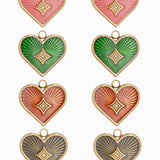 Pendentifs coeur 16x15mm - Lot mélangé
