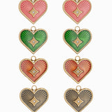 Pendentifs coeur 16x15mm - Lot mélangé