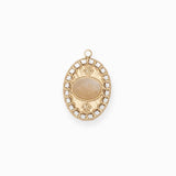 Pendentif médaille ovale 19x14.5mm