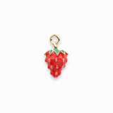 Pendentif petite fraise résine 15x9mm