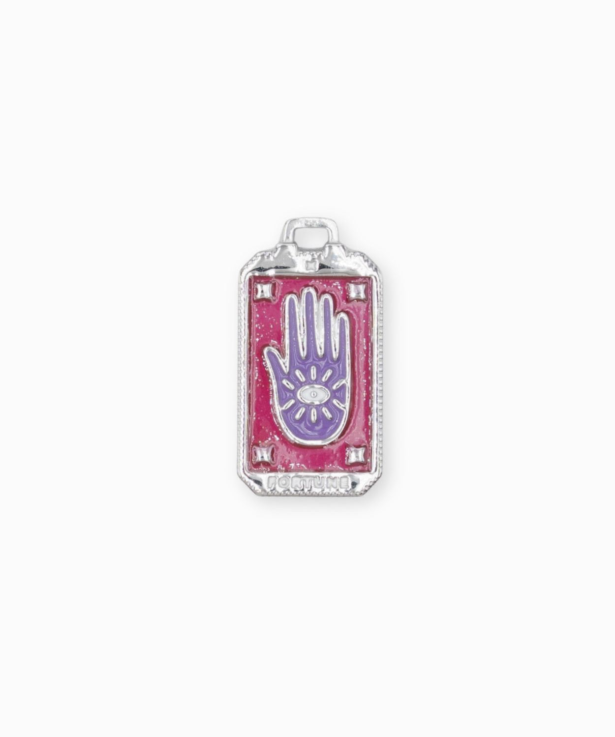 Pendentifs médaille fortune 27x15mm - Rhodié