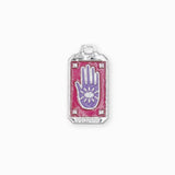 Pendentifs médaille fortune 27x15mm - Rhodié