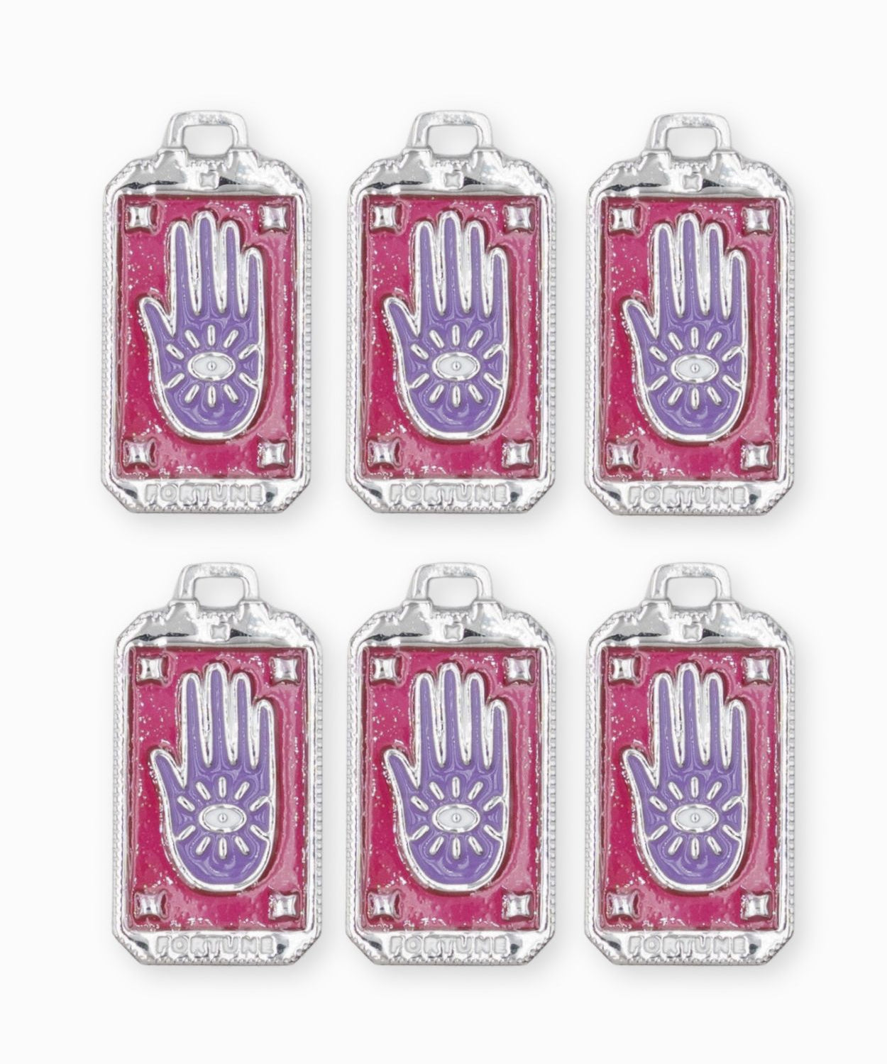 Pendentifs médaille fortune 27x15mm - Rhodié
