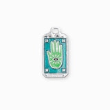 Pendentifs médaille fortune 27x15mm - Rhodié