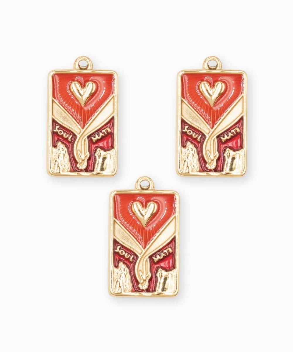 Pendentif médaille soul mate 20x13.5mm