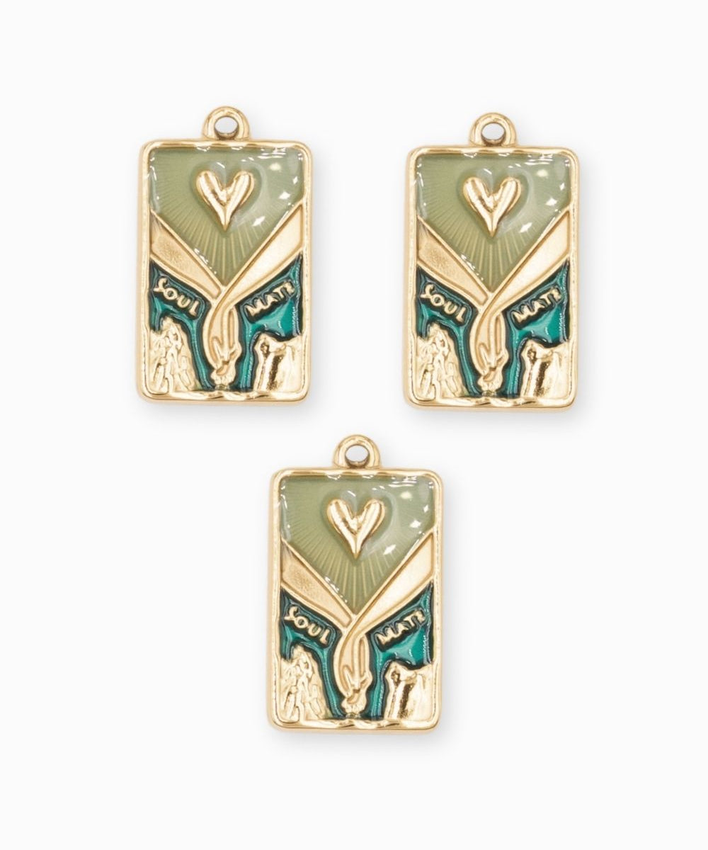 Pendentif médaille soul mate 20x13.5mm
