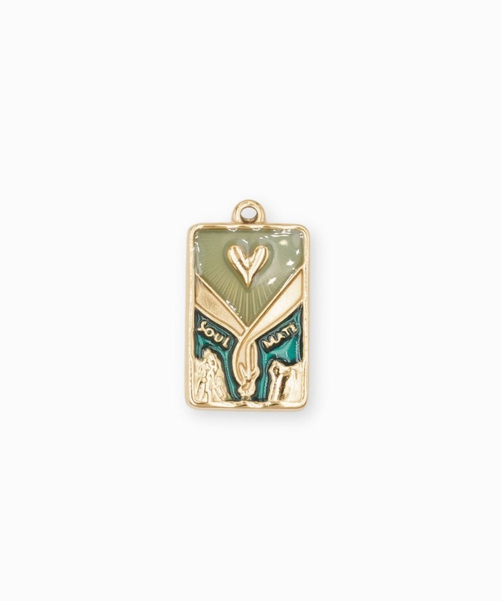 Pendentif médaille soul mate 20x13.5mm