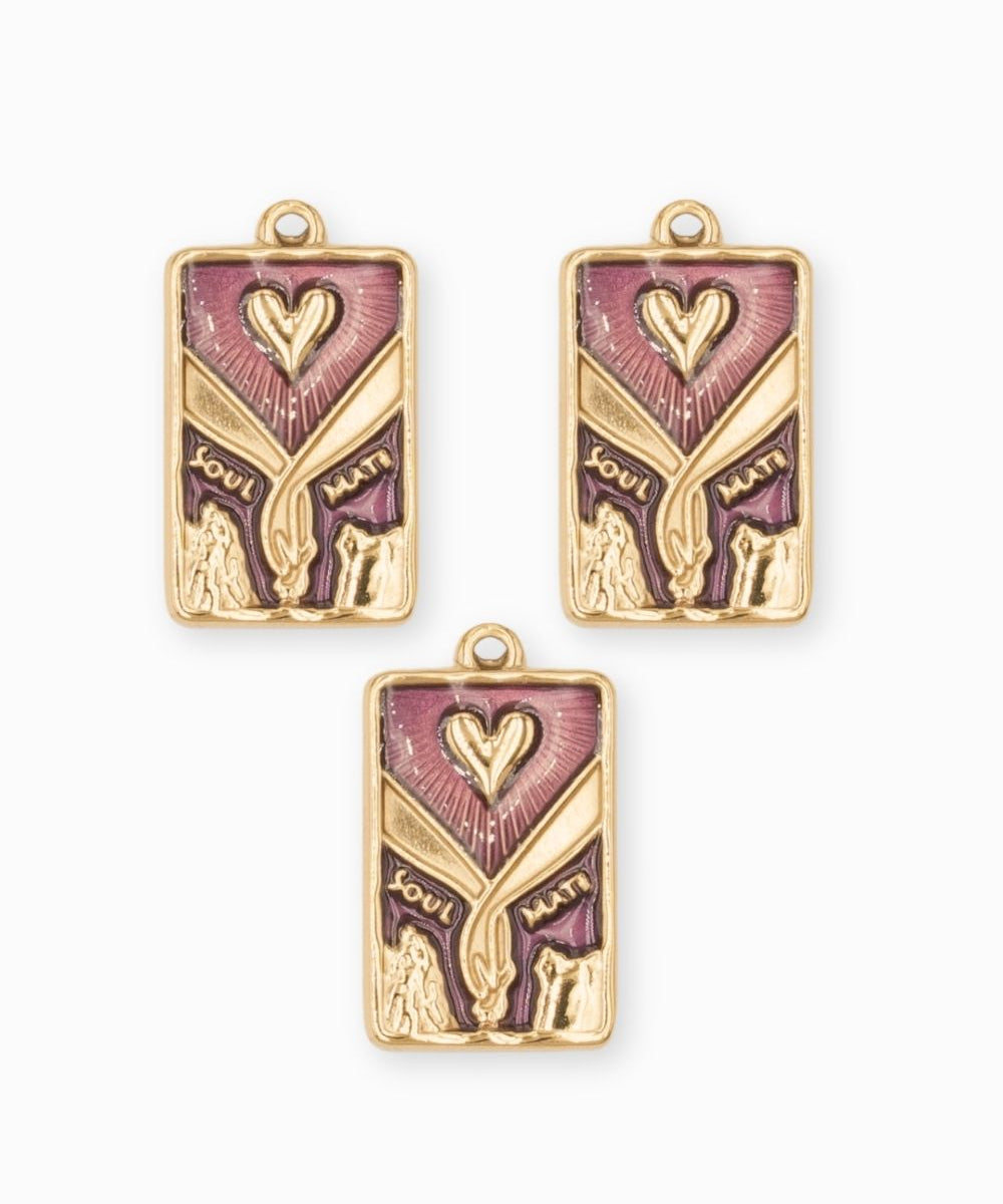 Pendentif médaille soul mate 20x13.5mm