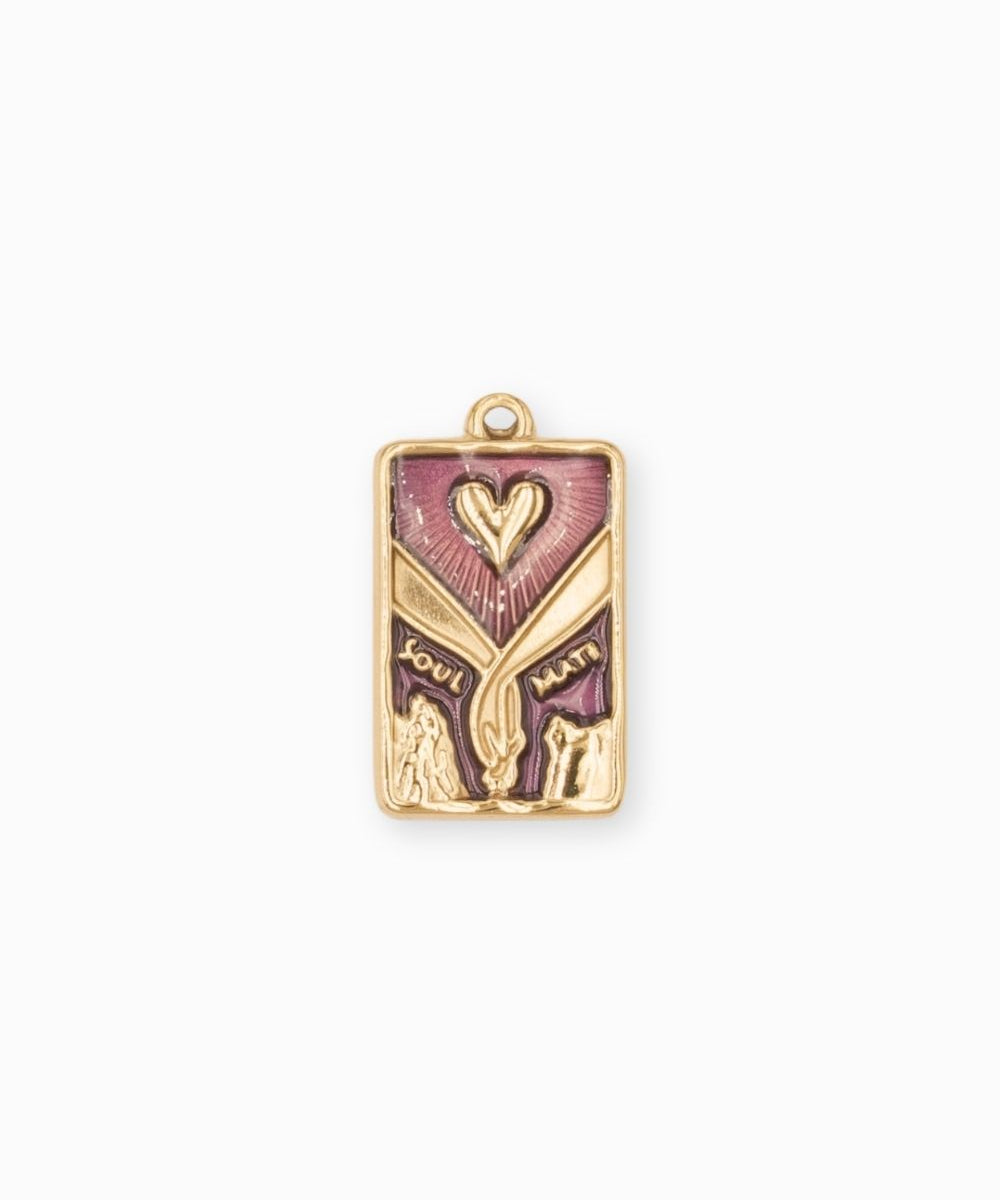 Pendentif médaille soul mate 20x13.5mm