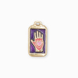 Pendentif rectangle fortune coeur 24x14.5mm - Doré