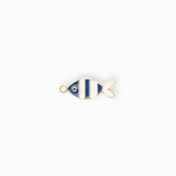 Pendentif poisson rayé 12x5.5mm