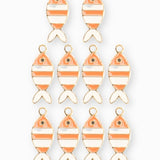 Pendentif poisson rayé 12x5.5mm