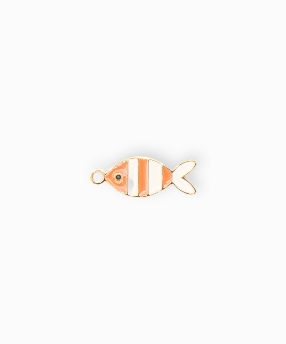 Pendentif poisson rayé 12x5.5mm
