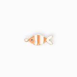 Pendentif poisson rayé 12x5.5mm