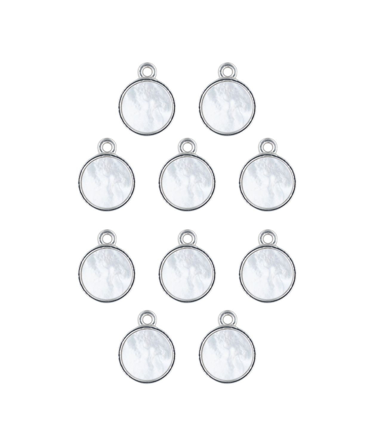 Pendentif en nacre rond 9mm