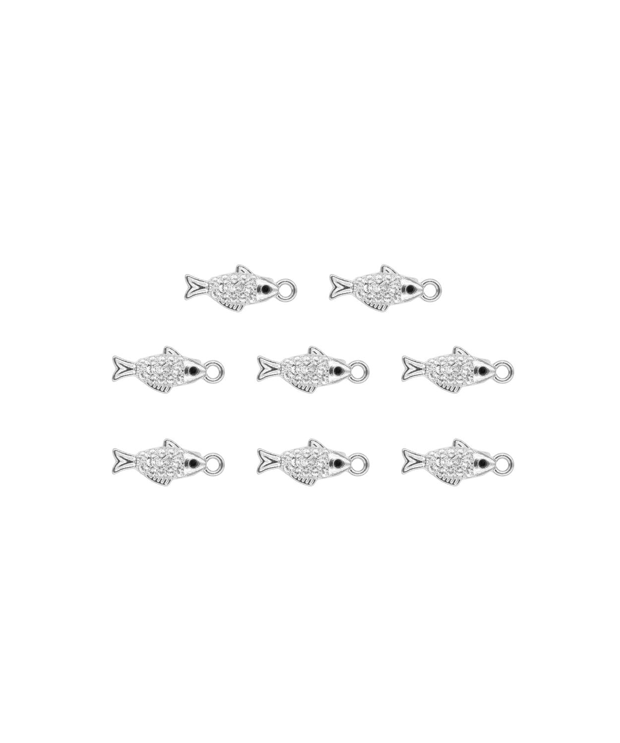 Pendentif poisson strass 12x7mm