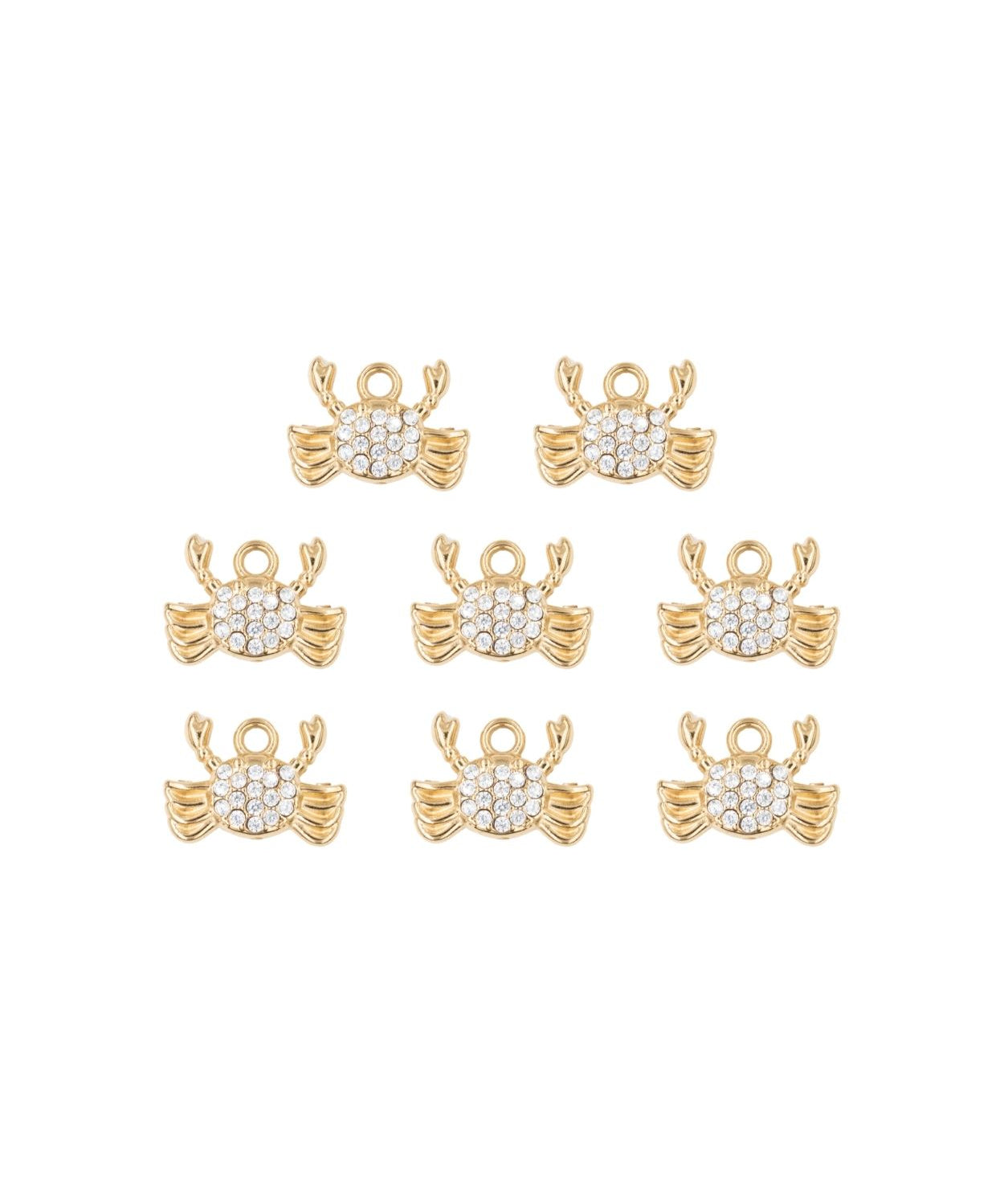 Pendentif crabe strass 9x12mm