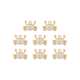 Pendentif crabe strass 9x12mm