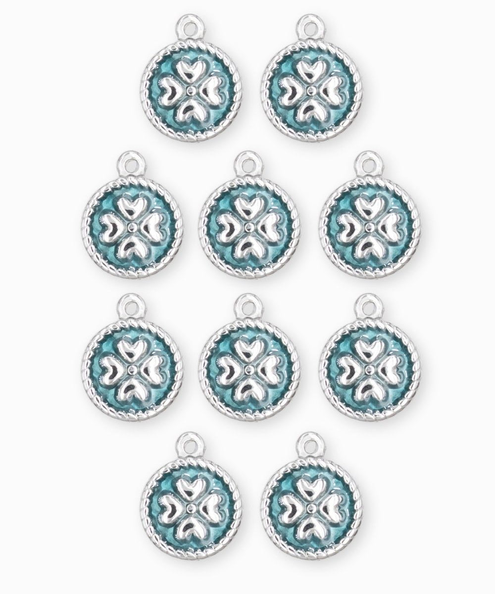 Pendentif médaille trèfle 13.5mm