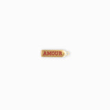 Sequin rectangle amour 4x14mm