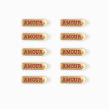 Sequin rectangle amour 4x14mm
